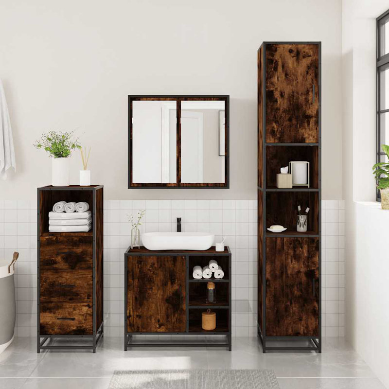 Amirion Bathroom Furniture Suite, Rustric Brown