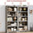 5-Tier Farmhouse Bookcase with Adjustable Shelves, Floor Standing Open Display Storage Rack, Anti-Slip Design-522821374-522821373