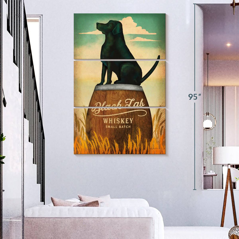 Brampt Black Lab Whiskey, 74" H x 48" W