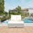 Outdoor PE Wicker Rattan Double Chaise Lounge,Patio Sofa Loveseat,2-Person Reclining Daybed With Adjustable Back And White Cushions, Free Furniture Protection Cover-2045601020