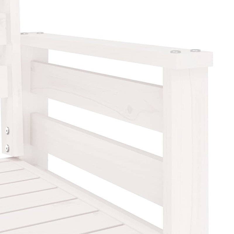 Amett Solid Wood Outdoor Bench, White