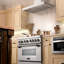 48" Kecom 700 CFM Ducted Wall Mount Range Hood in Brushed Stainless Steel