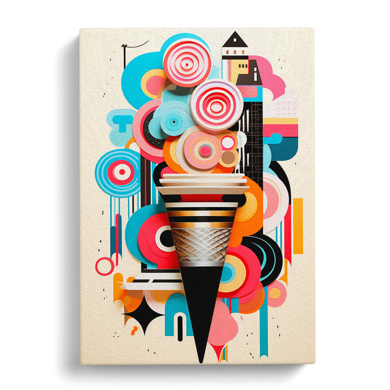 Ice Cream Constructivism - No Frame Print, 76cm H x 50cm W x 3cm D