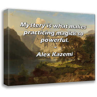 Trinx Gallery Wrapped Canvas By Alex Kazemi: "Mystery is what makes practicing magick so powe