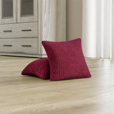 Stretchy Slipcover for Throw Pillow - Soft to Touch & Easy to Clean - Velvet Collection (Set of 2)