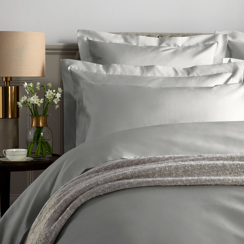 1000 Thread Count Sateen Oxford Pillowcase, Grey