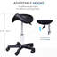 Siège de selle roulant à hauteur réglable, similicuir ergonomique, mouvement doux dans le spa, salon, massage, bureau, tabouret noir, cuir pour usage professionnel