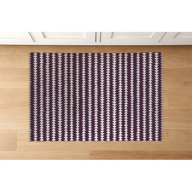 Tapis de cuisine Tribal, Aubergine, Rectangle 5 pi x 7 pi