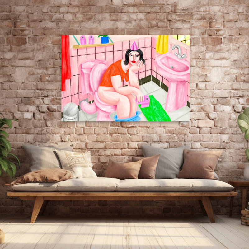 Art contemporain, art contemporain abstrait, H 40 po x l 60 po