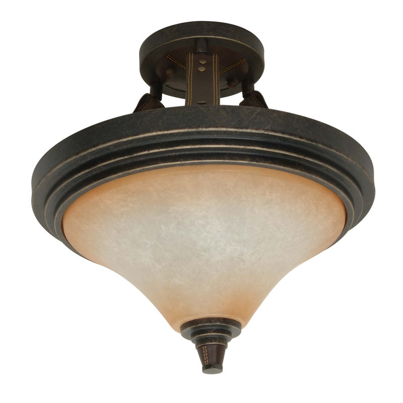 Plafonnier semi-encastré 1 lumière 14 po