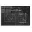 «Sound Amplifier Blueprint Vernis tableau noir», art mural en verre acrylique-670090348