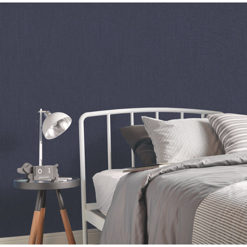 Deauville 2 Denim Design Wallpaper Roll, Navy Blue