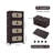 20" Side Wide Folding Storage Cabinet ,4 Tiers,19.69"×11.81"×40.55",Collapsible Storage Bins with Magnetic Door, Plastic Storage Cabinet with Wheels(ONLY ONE CABINET)-1070363133