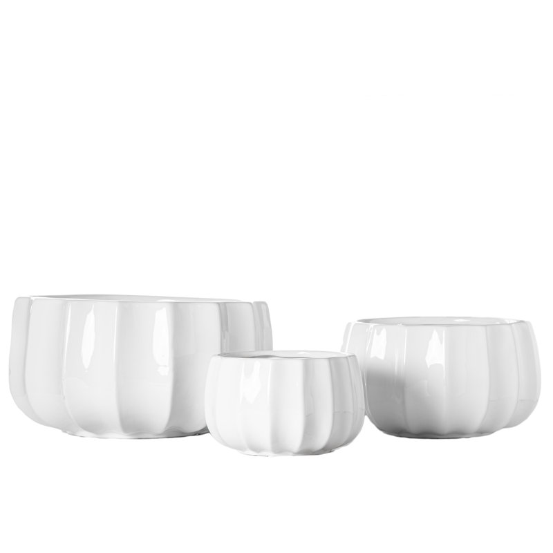 Ensemble de trois bols ronds en céramique
