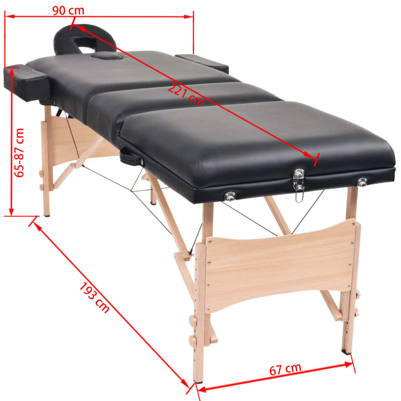 87'' Rectangular Adjustable Folding Table, Black
