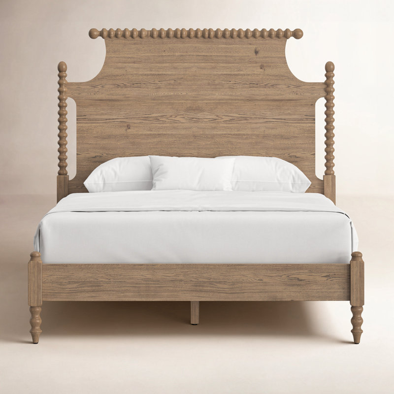 Nadette Spindle Bed, Queen, Cracked Oak