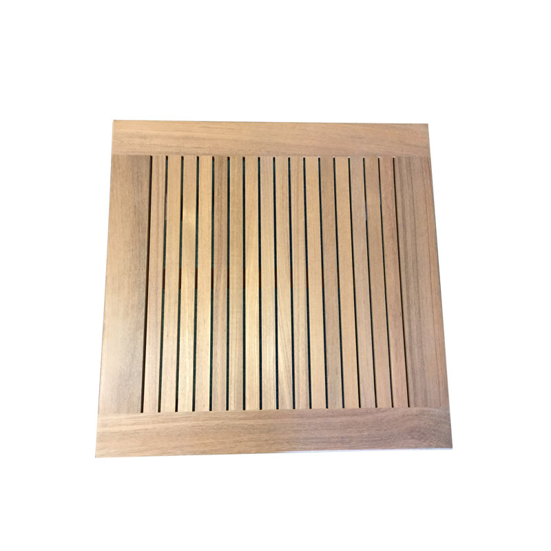 Holstone Square Teak Outdoor Side Table , in. W in. D, 17" H x 24" W x 24" L