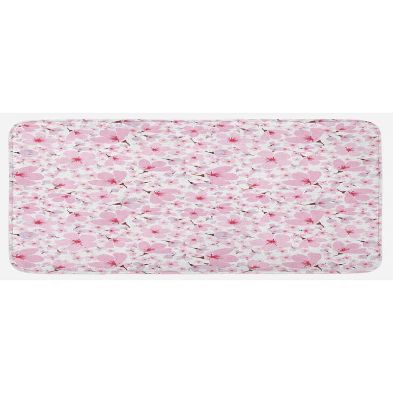 Eclectic Floral Synthetic Kitchen Mat