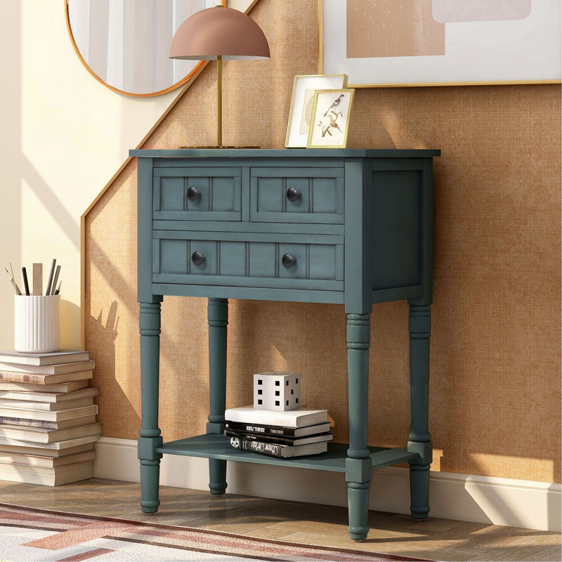 Console étroite, Bleu, H 31,1 po x l 23,7 po x P 13 po