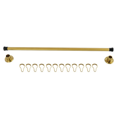 Tringle à rideau de douche réglable de 36 à 60 pouces avec anneaux Kingston Brass Edenscape