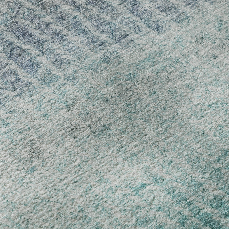 Tapis de qualité supérieure lavable à la machine Mayfield AMF2314, Sarcelle, 9 pi x 12 pi