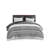 3 Piece Cotton Comforter Set With Chenille Tufting Gray Queen-121790418