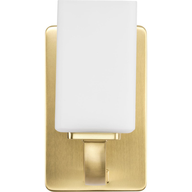 Éclairage de salle de bain 1 lumière à intensité variable, Laiton satiné