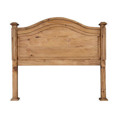 Cumberland Ridge Arched Wood Panel Headboard with Architectural Posts