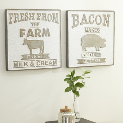 Farmhouse Wall Decor on Metal