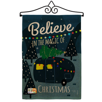 Double Sided 18.5 in. H x 13 in. W Polyester Christmas Garden flag