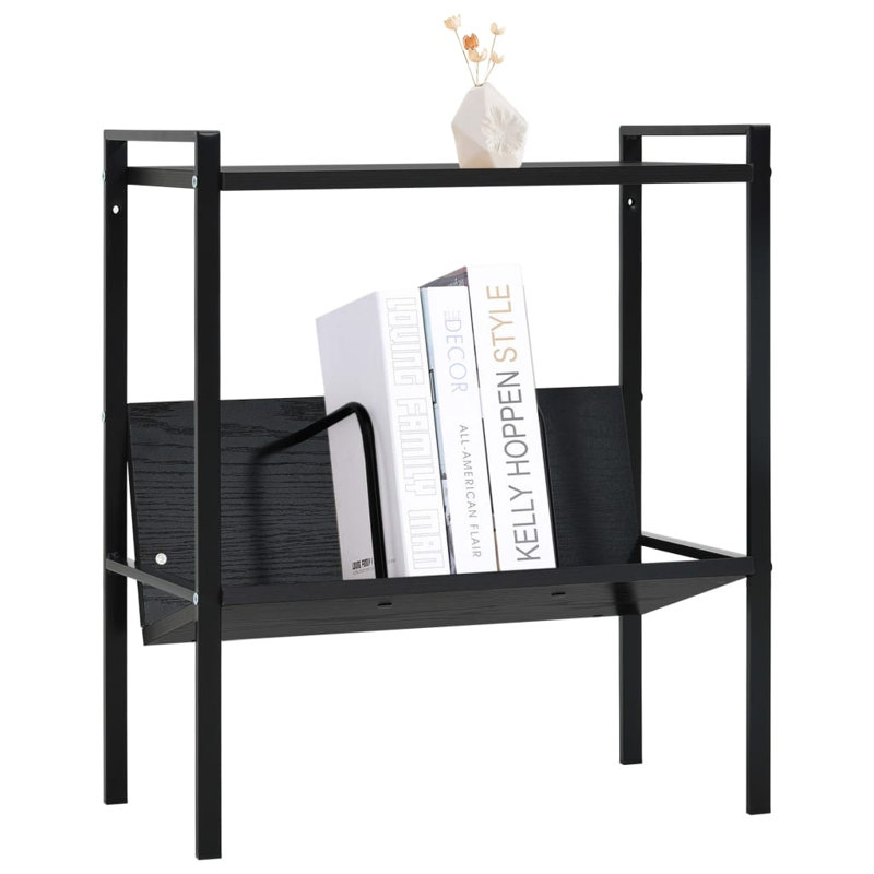 Fincastle 59cm H x 28cm W Standard Bookcase, Black
