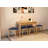 Extendable Dining Table & Chairs Set (6 Pieces), Oak & Dark Blue, Table: 43.3 x 29.5 x 19.7 inches (Open: 43.3 x 29.5 x 27.6 inches) | 100% Melamine Coated Particle Board, Stools: 15.7 x 18.1 x 12.9 inches | Stylish & Functional for Modern Homes-1724574216