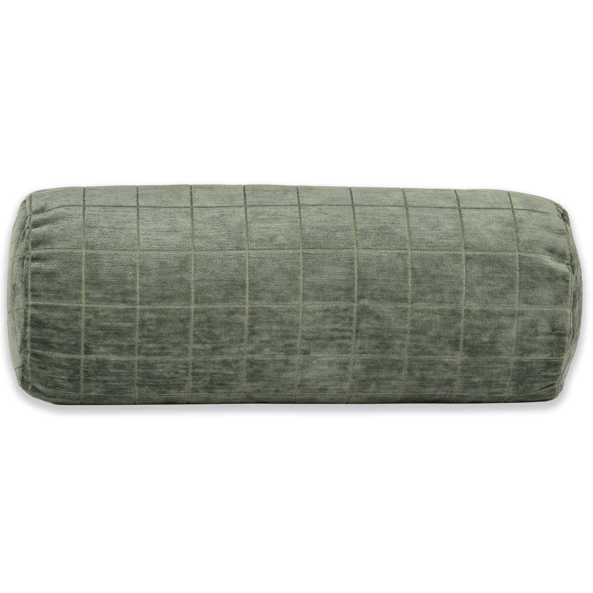 Otterville Velvet Grid Bolster Pillow, Bolster 8"H x 20"W, Ocean Geometric