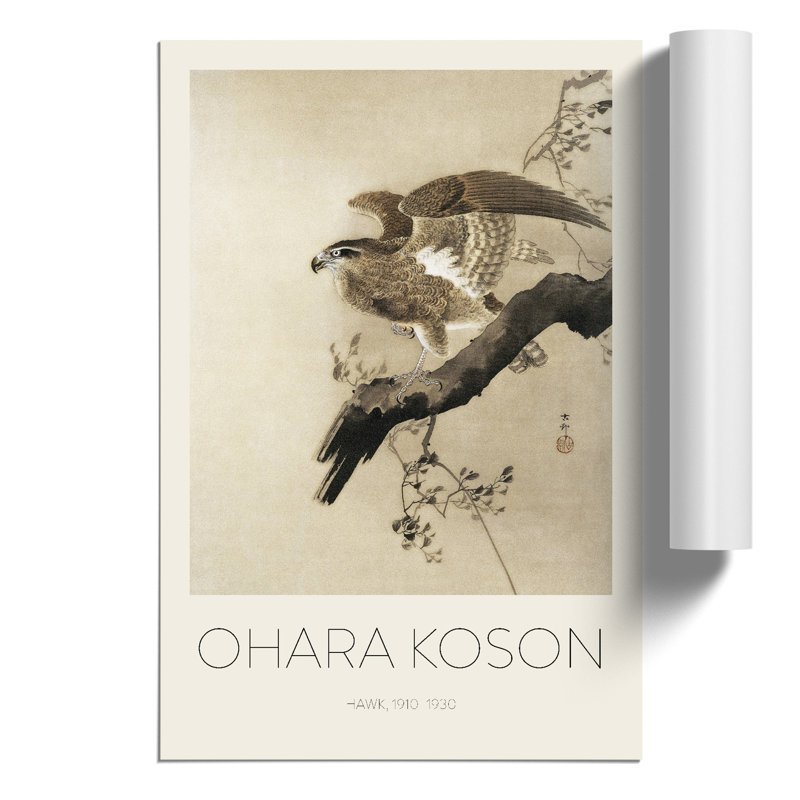 Hawk Print by Ohara Koson - Frameless Print, 59cm H x 42cm W x 0.1cm D