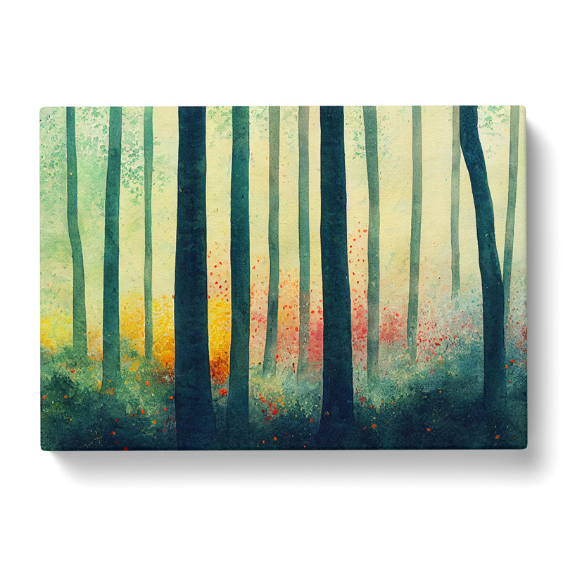 Fancy Colourful Forest - Wrapped Canvas, 50cm H x 76cm W x 3cm D