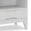 Bibliothèque Harper en bois massif de style Mid-Century 60 "avec tablettes ouvertes et pieds fuselés-1234477565