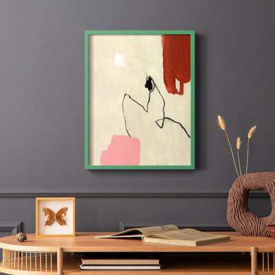 «Terra Rosa Abstract II», reproduction encadrée - bois massif