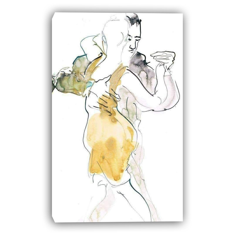 «Golden Embrace», art mural sur toile tendue