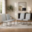 Ensemble de 4 chaises robustes avec coussins épais de 2,1 pouces, structure en fer, idéal pour la maison ou le bureau, couleurs classiques, valeur-133340726-133340727