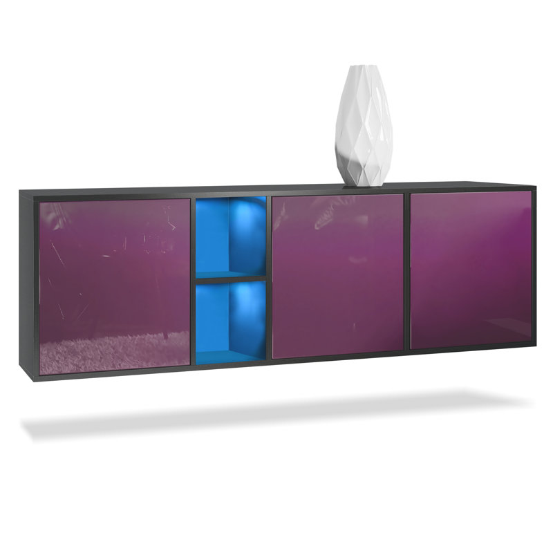 Argaki 182cm Sideboard, With LED, Blackberry