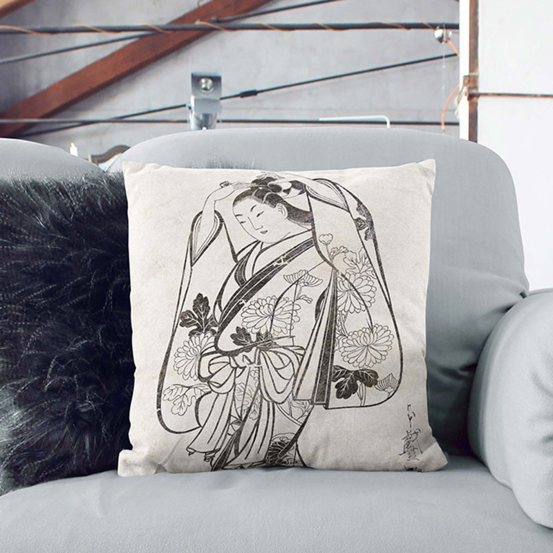 Square Throw Cushion, 40cm H x 40cm W x 15cm D