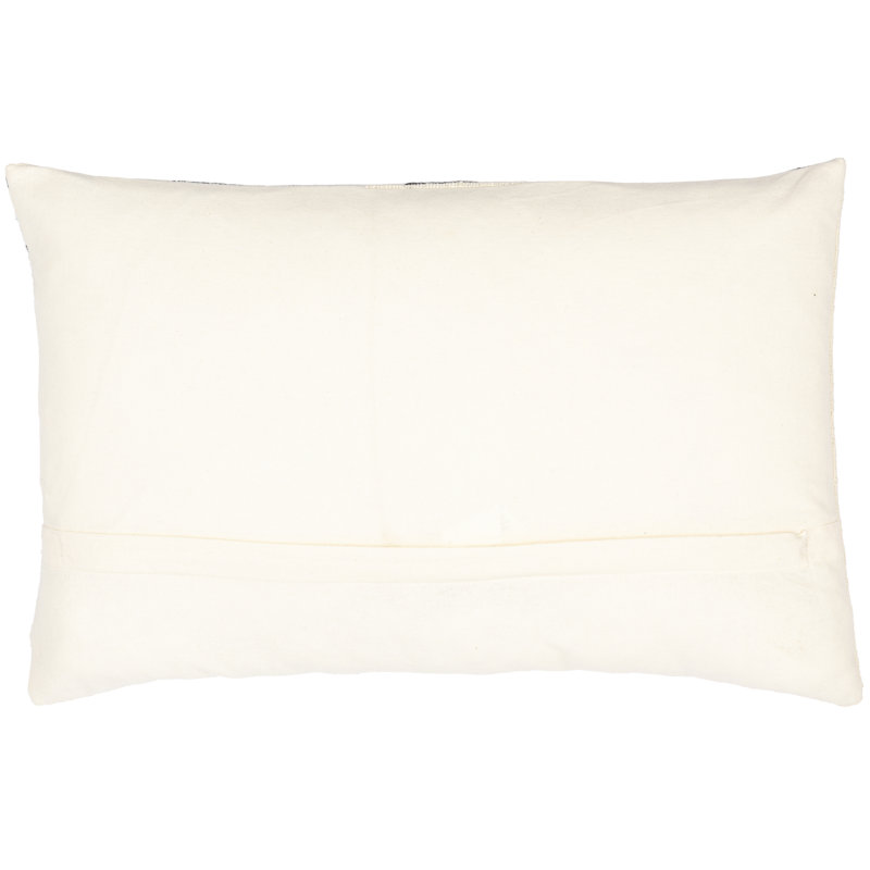 Housse de coussin Sain, H 20 po x l 20 po, Crème / noir, Grille triangulaire