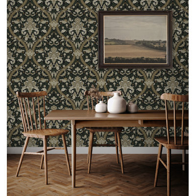 Acanthus Ogee Peel And Stick Wallpaper