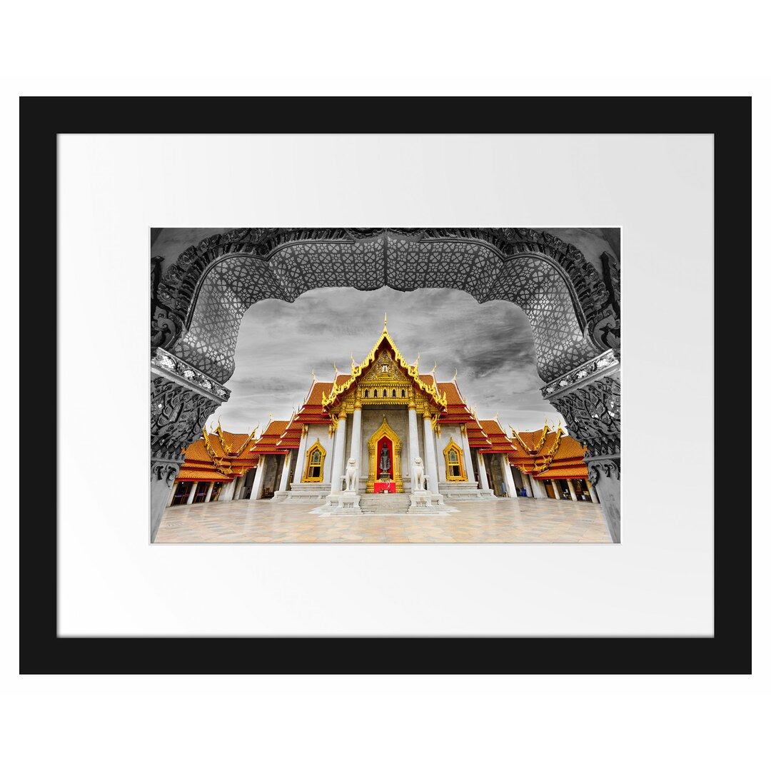 Marmortempel von Bangkok Gerahmter Fotokunstdruck