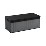 Keter Darwin 100 Gallon Durable Resin Outdoor Storage and Organization Deck Box Ideal For Garden Patio Furniture and Supplies