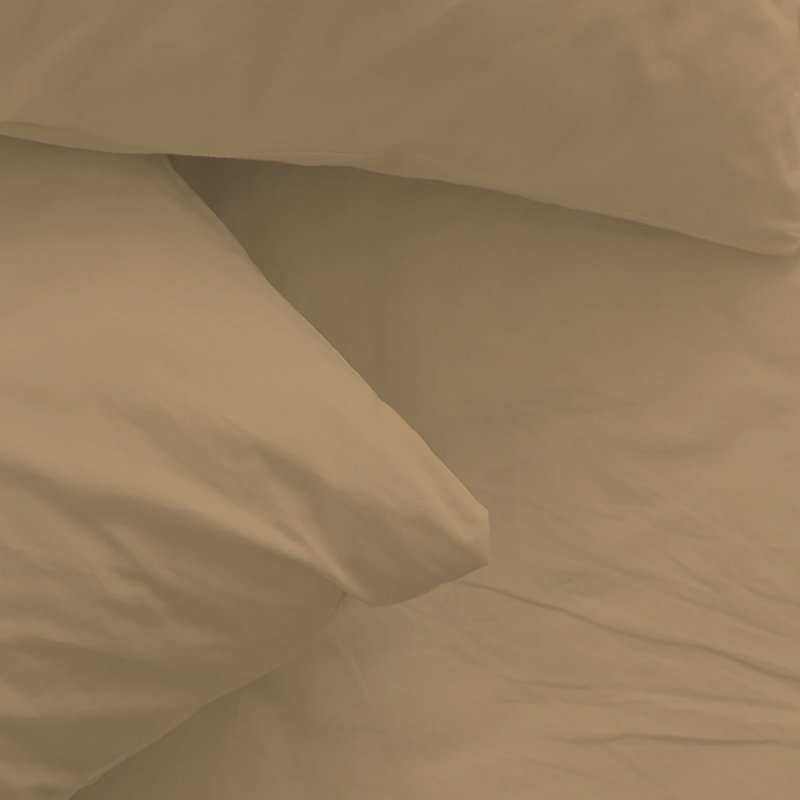 Ensemble de draps en rayonne de bambou 6 pièces , Ensemble de draps pour taille de lit grand avec un, Or mat