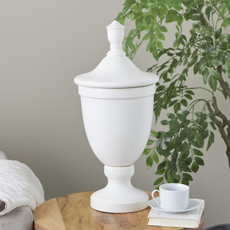 Objet de décoration Cidni, 22.38'' H x 9.75'' W x 9.75'' D, Blanc