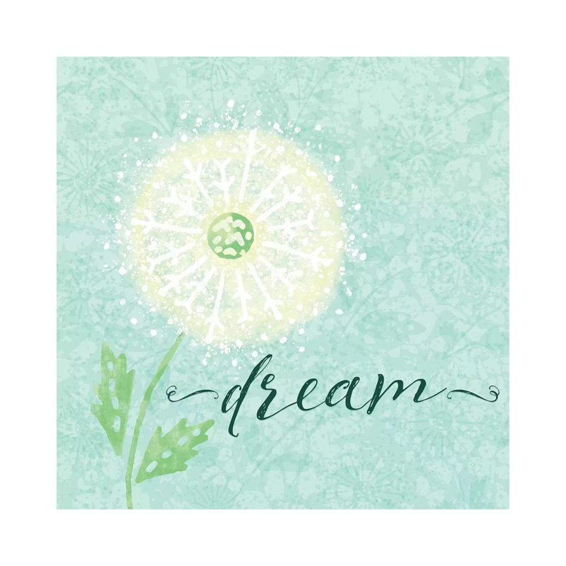 Dandelion Wishes I 1 Piece Wrapped Canvas Wall Art, 93.98 cm H x 93.98 cm W x 1.91 cm D