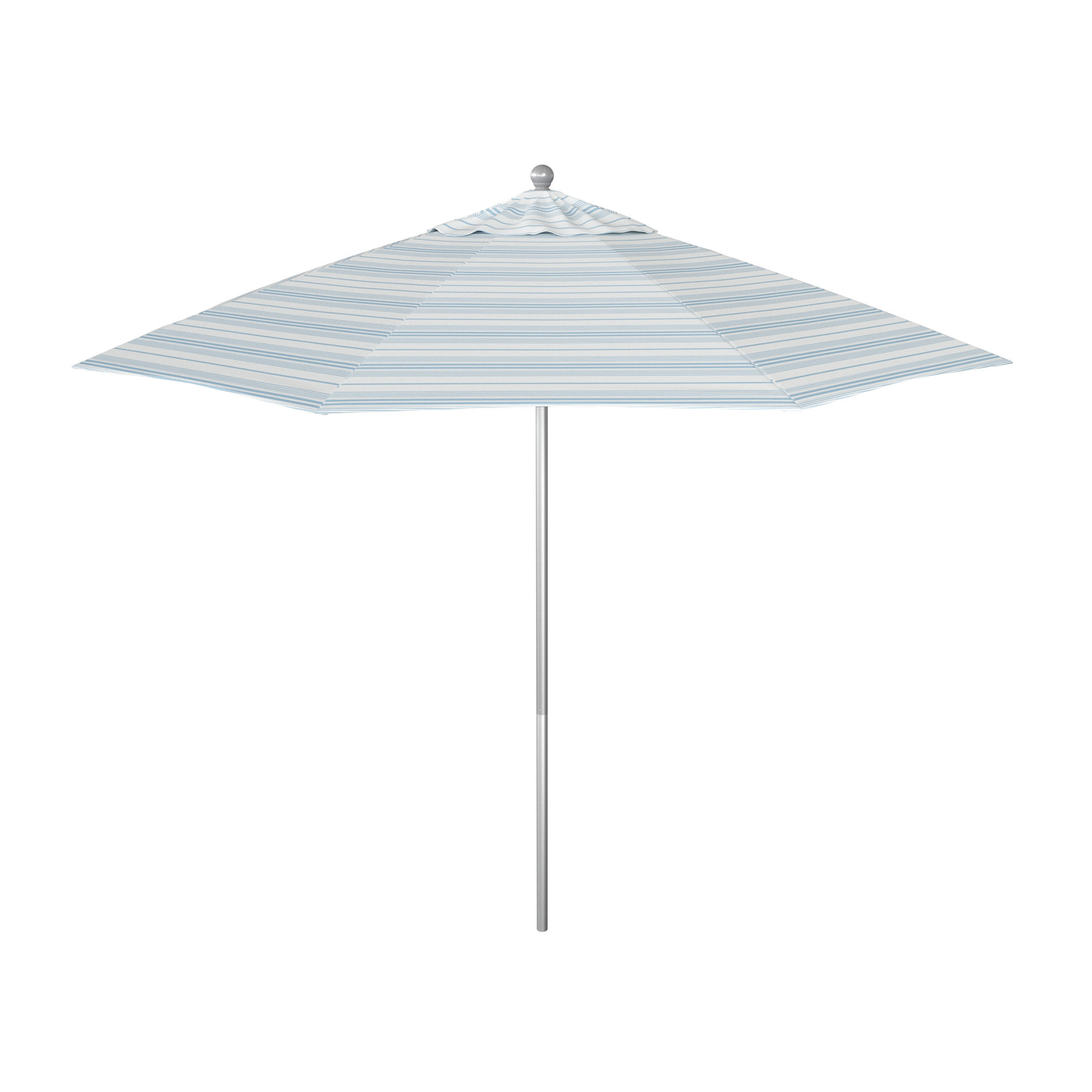 Santana 108'' Outdoor Umbrella, Anodized Silver, Welfleet Sea Outdura®