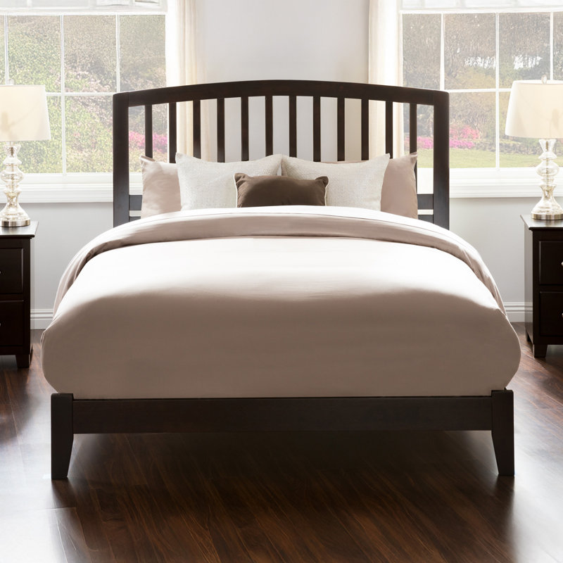 Bharmal Solid Wood Foundation Bed , Queen, Espresso